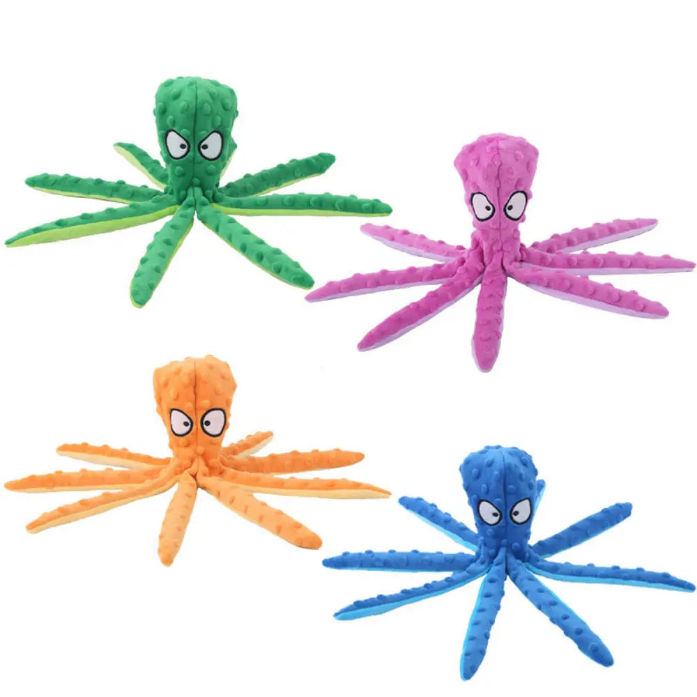Interactive Bite-resistant Plush Octopus Pet Toy Lincoln Services