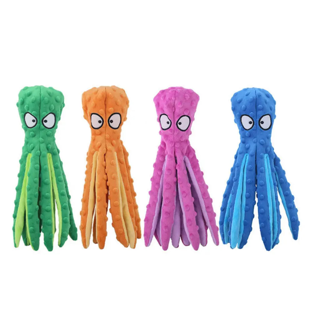 Interactive Bite-resistant Plush Octopus Pet Toy Lincoln Services